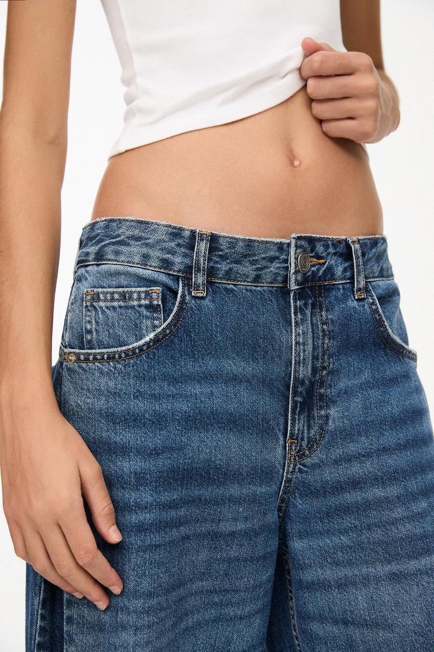 Super wide-leg jeans - PULL&BEAR