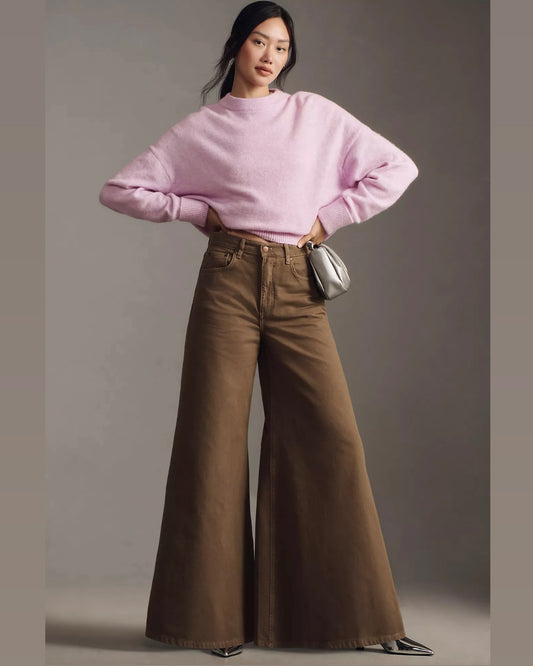 Pilcro - High-Rise SUPER Wide-Leg Puddle Jeans