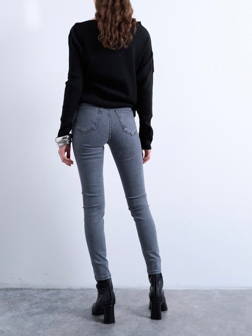 Topshop Jamie high rise skinny jean in grey