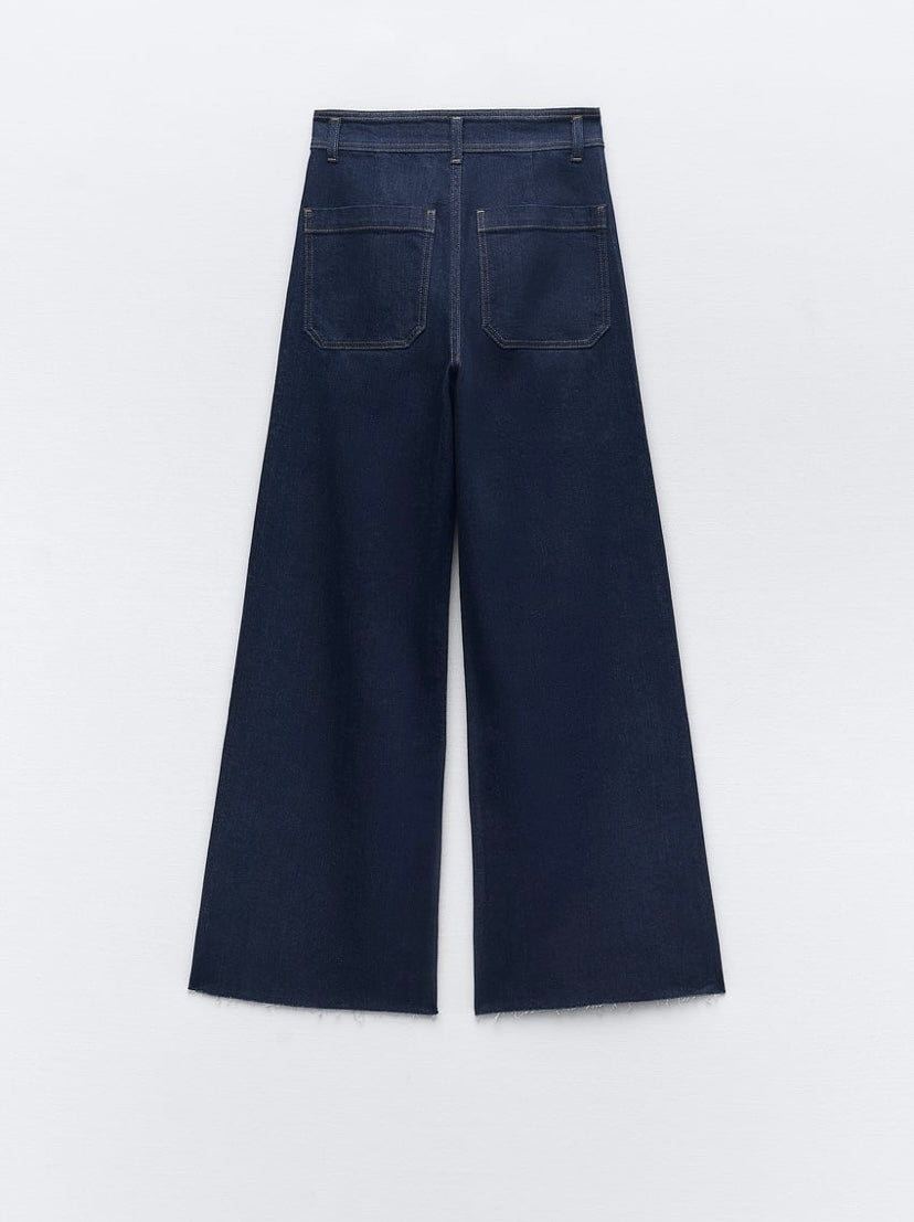 ZW COLLECTION WIDE-LEG HIGH-WAIST JEANS - ZARA