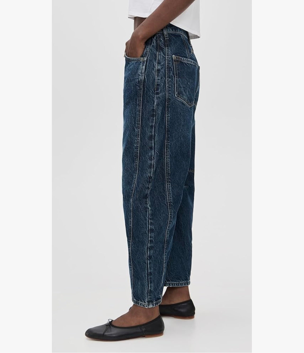 Free People - We The Free Good Luck Mid-Rise Barrel Jeans