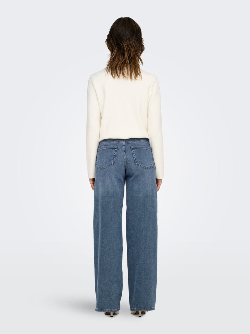ONLMADISON HIGH WAIST WIDE LEG FIT JEANS - ONLY