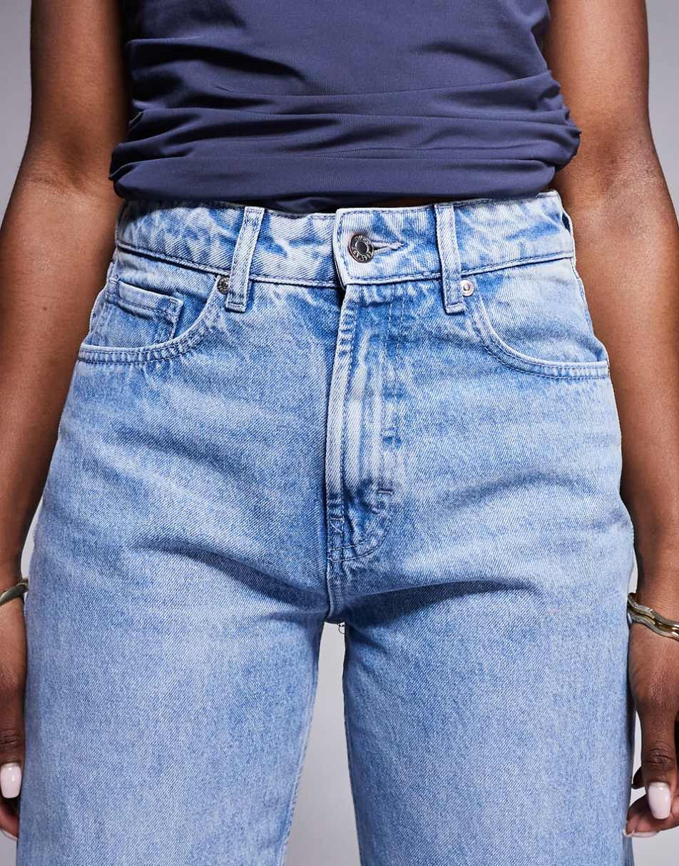STRAIGHT-FIT JEANS IN BRIGHT-BLUE RIGID DENIM - HUGO