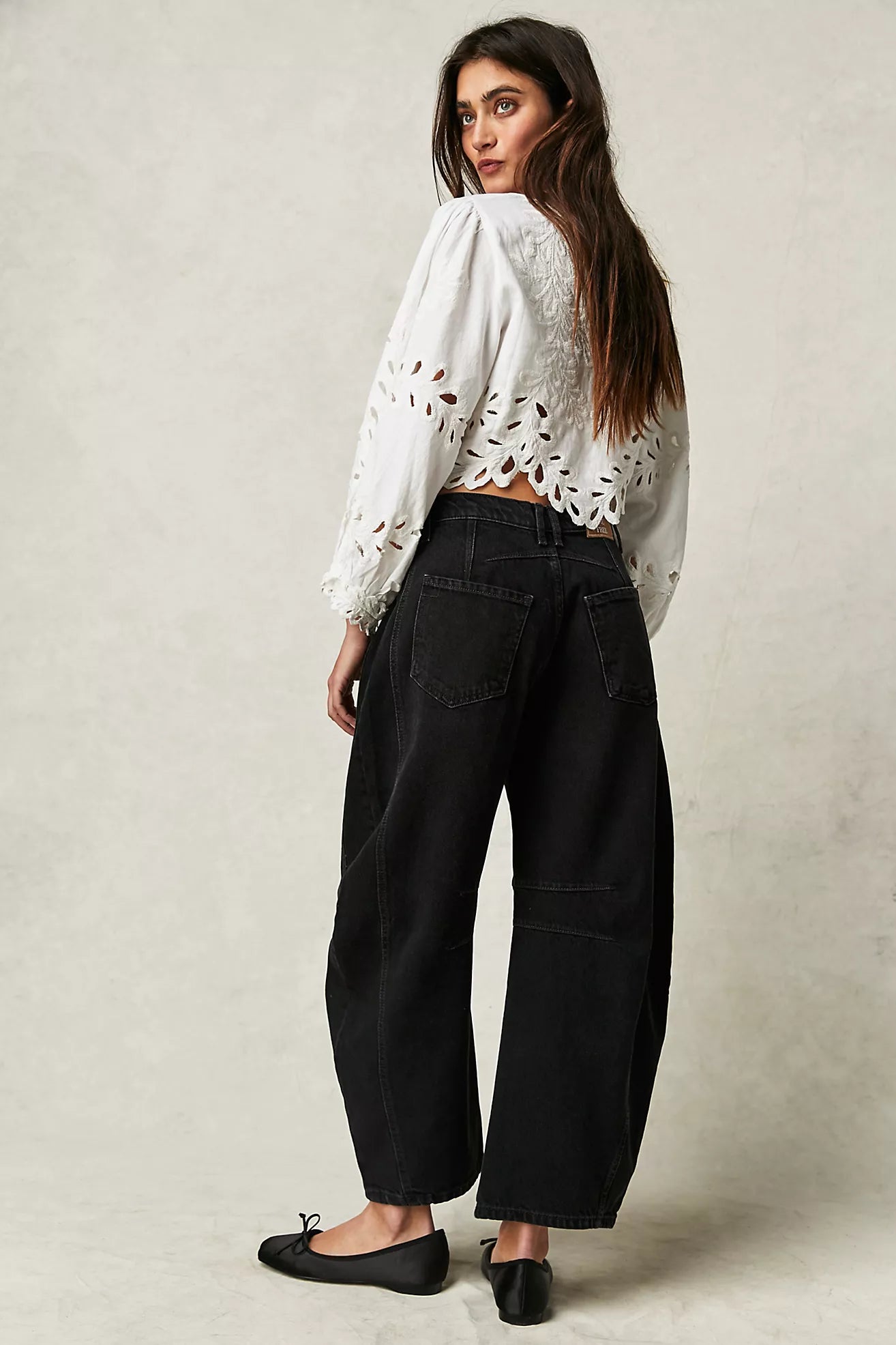 Free People - We The Free Good Luck Mid-Rise Barrel Jeans