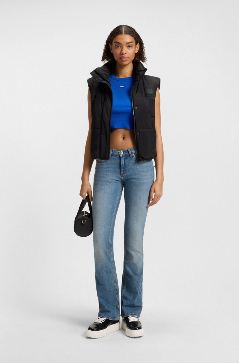 FLARED-LEG JEANS IN ATLANTIC-BLUE COMFORT-STRETCH DENIM - HUGO