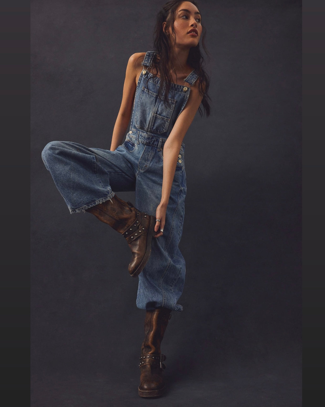 Free People - We The Free Good Luck Barrel Overalls