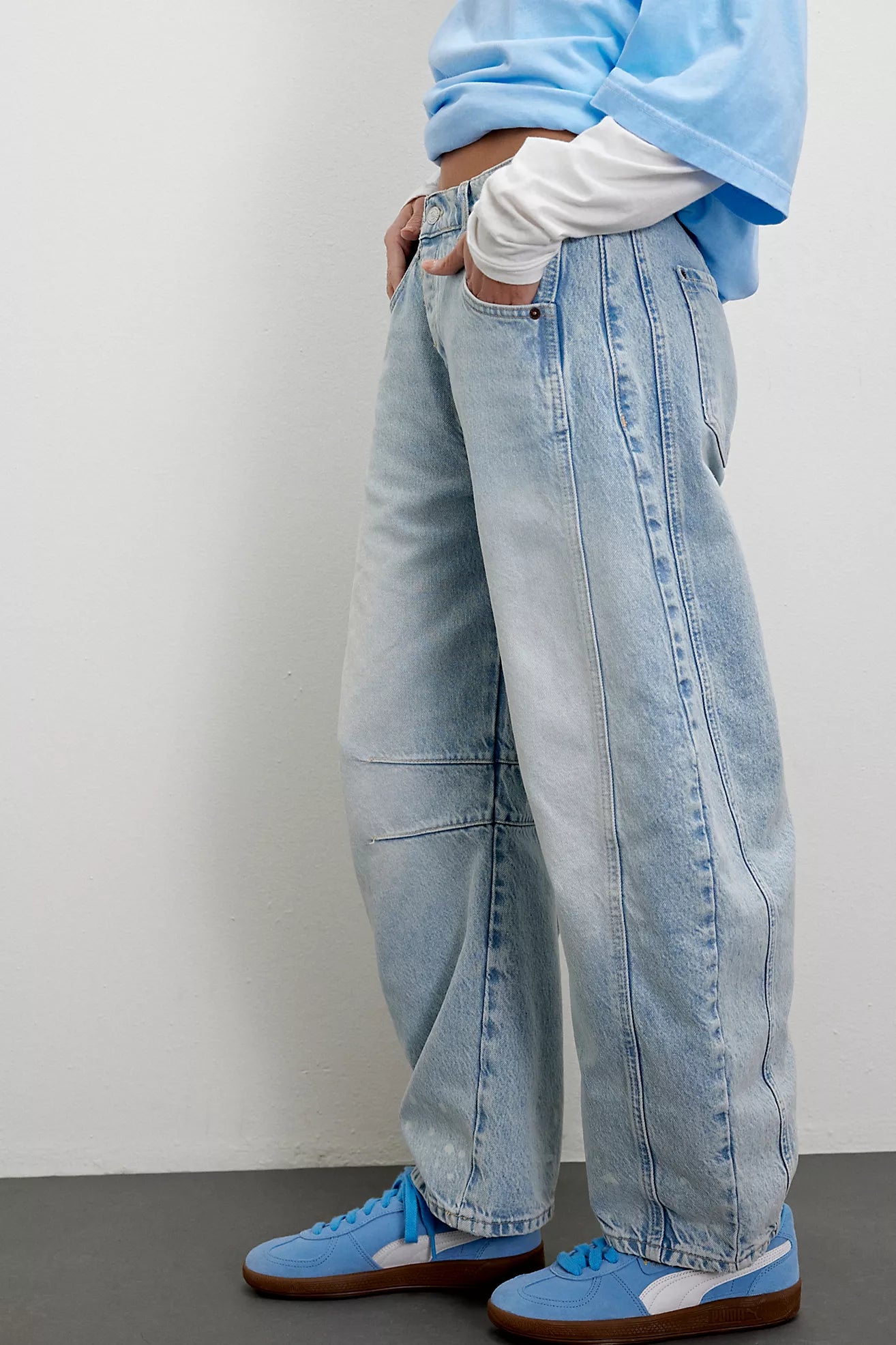 Free People - We The Free Good Luck Mid-Rise Barrel Jeans