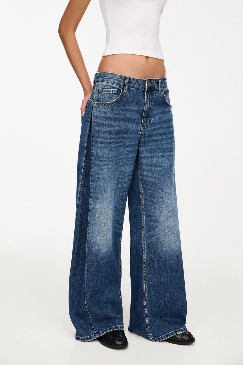 Super wide-leg jeans - PULL&BEAR