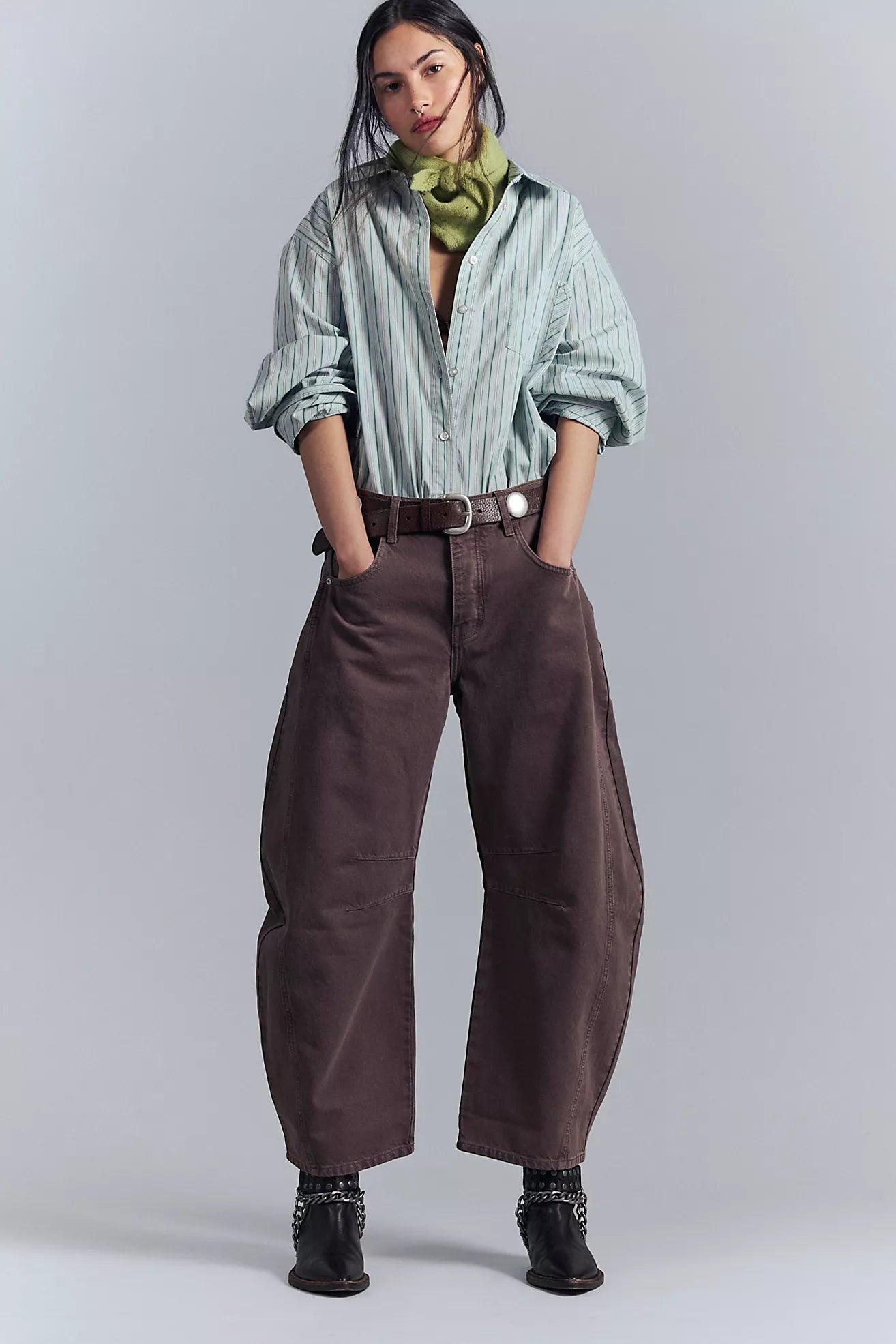 Free People - We The Free Good Luck Mid-Rise Barrel Jeans