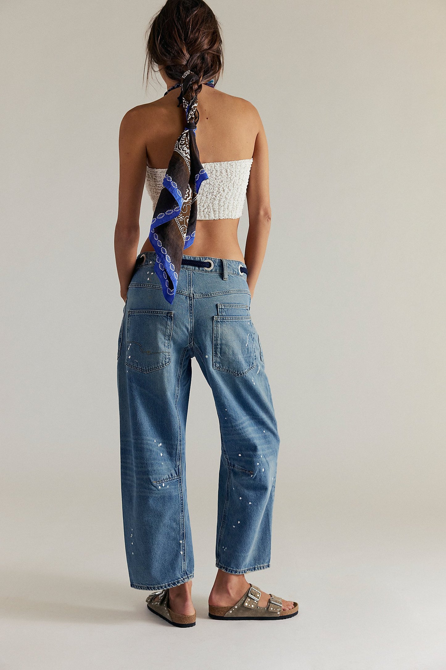 Moxie Pull-On Barrel Jeans- Night Hawk- We The Free