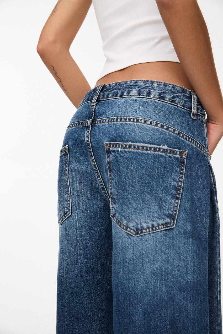 Super wide-leg jeans - PULL&BEAR