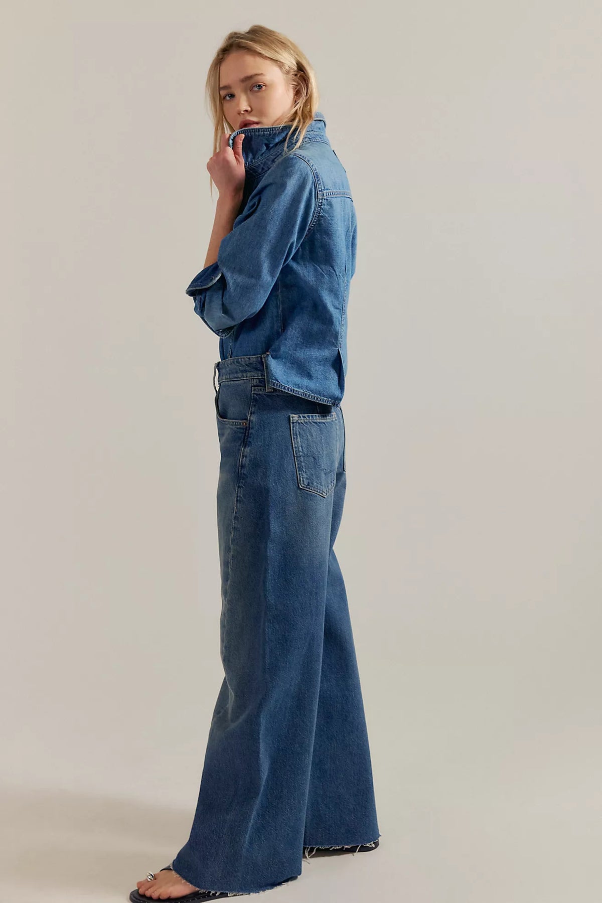 Free People - Alter Ego Wide-Leg Twisted Jeans-We The Free