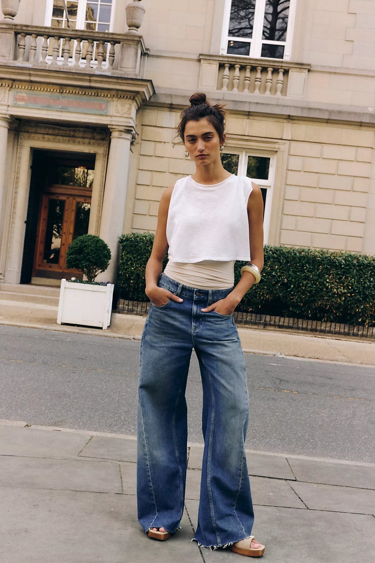 Free People - Alter Ego Wide-Leg Twisted Jeans-We The Free