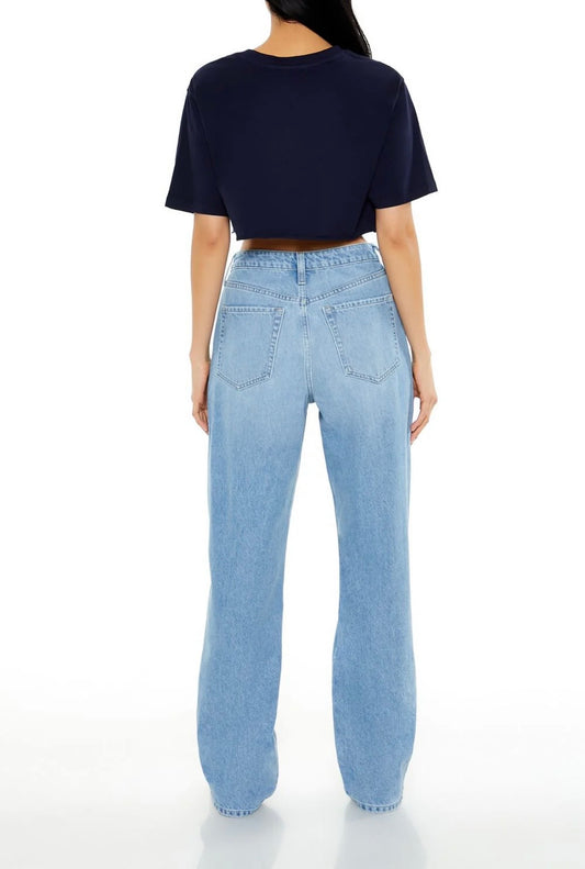 Premium Destroyed 90s-Fit Straight Jeans - Croos jeans