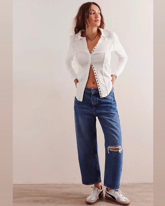 Deep Trance Dropped Boyfriend Jeans - we the free