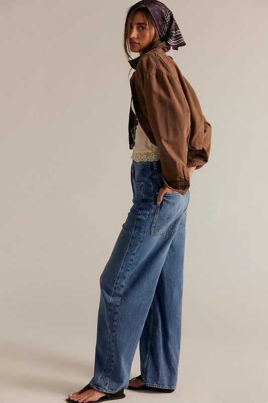 Free People - We The Free Truro Baggy Puddle Jeans