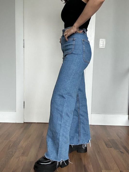 ZW COLLECTION WIDE-LEG HIGH-WAIST JEANS - ZARA