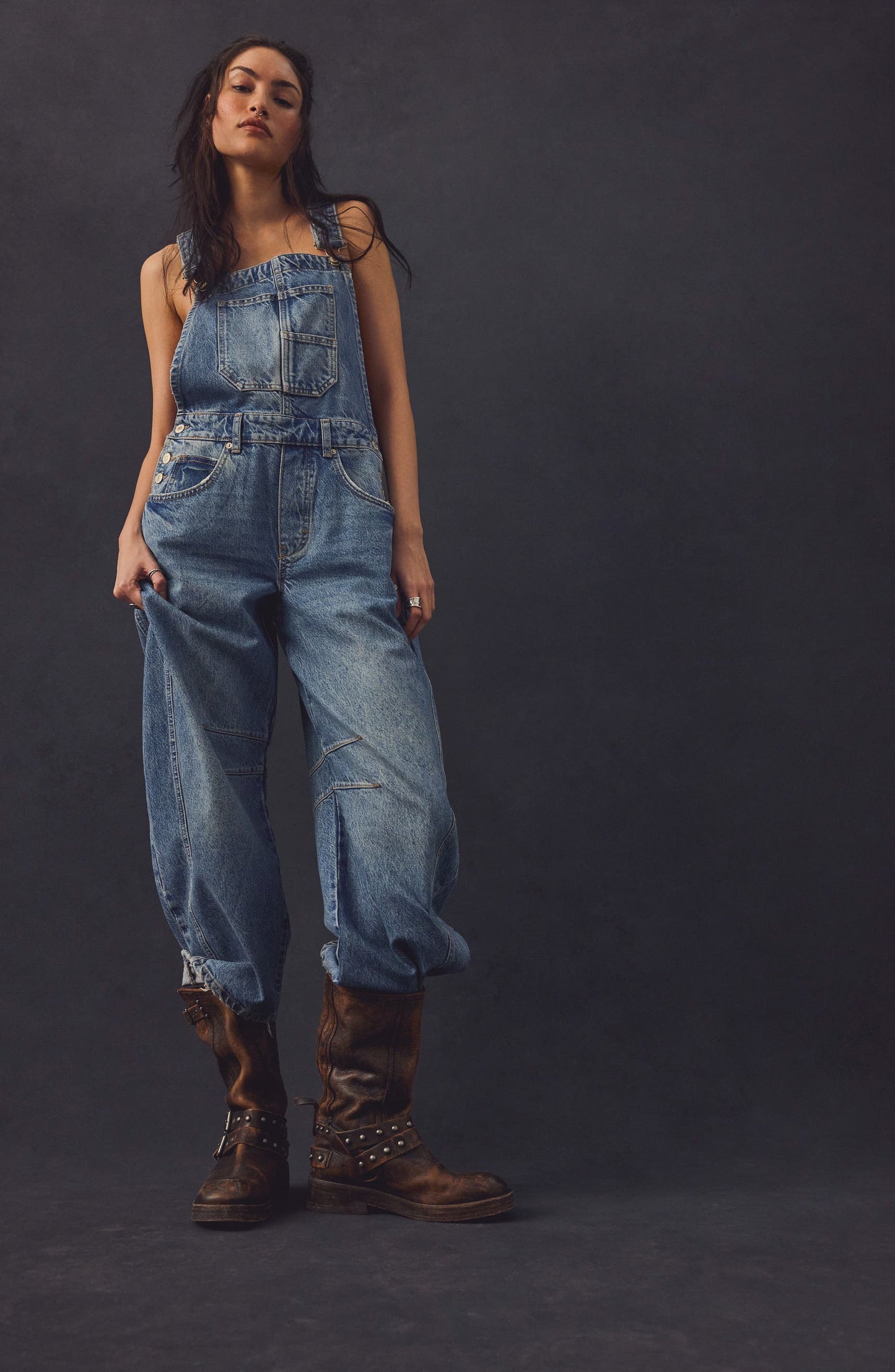 Free People - We The Free Good Luck Barrel Overalls