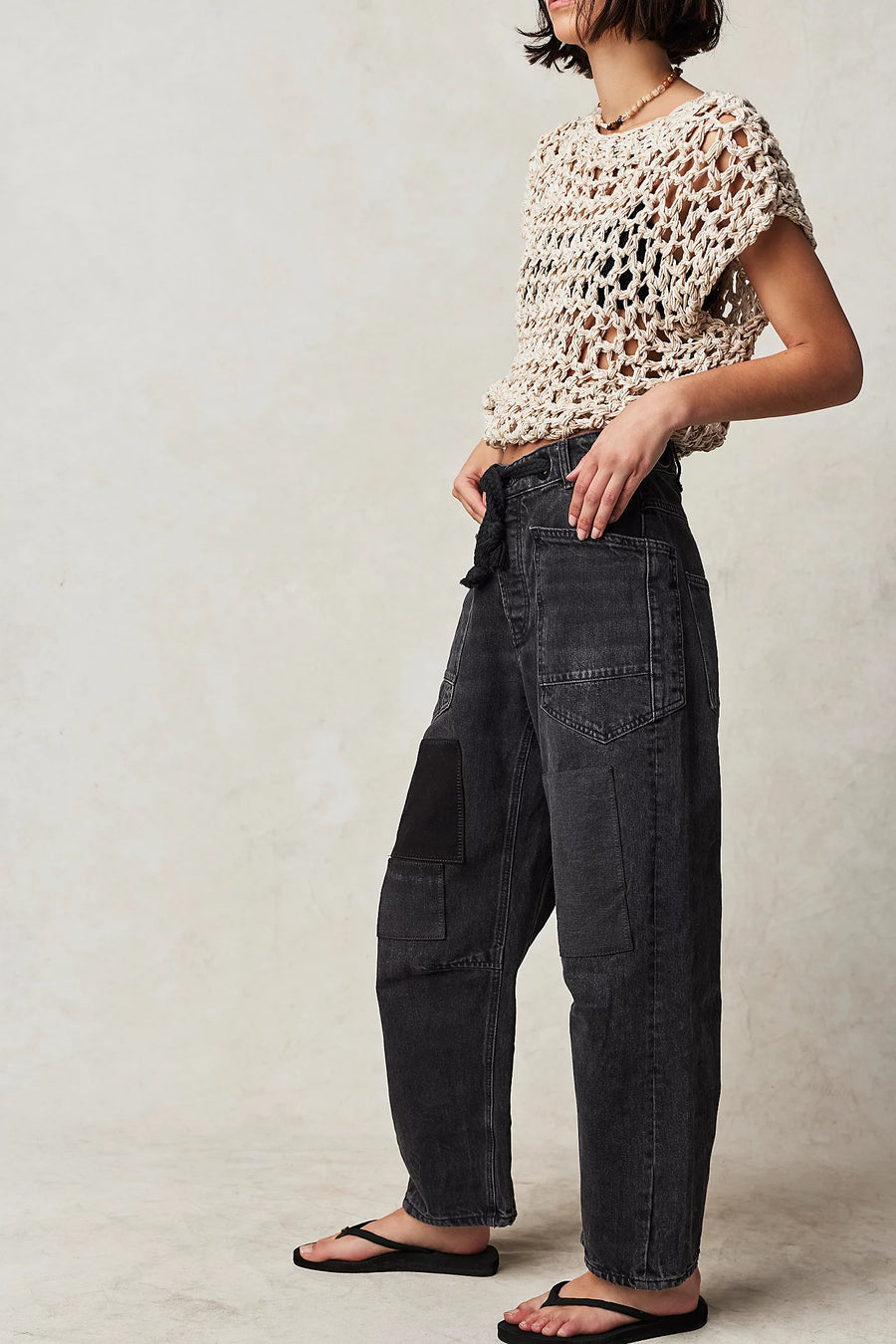Moxie Pull-On Barrel Jeans- Night Hawk- We The Free