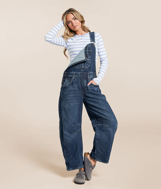 Free People - We The Free Good Luck Barrel Overalls