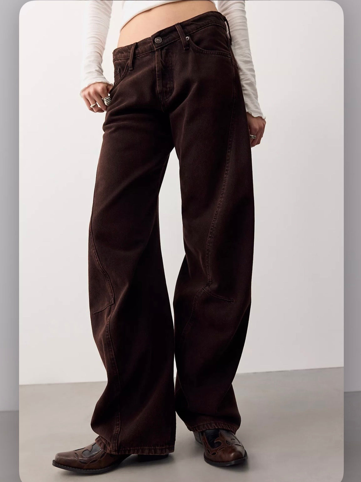 Free People - We The Free Fable Low-Rise Twisted Bowed Jeans