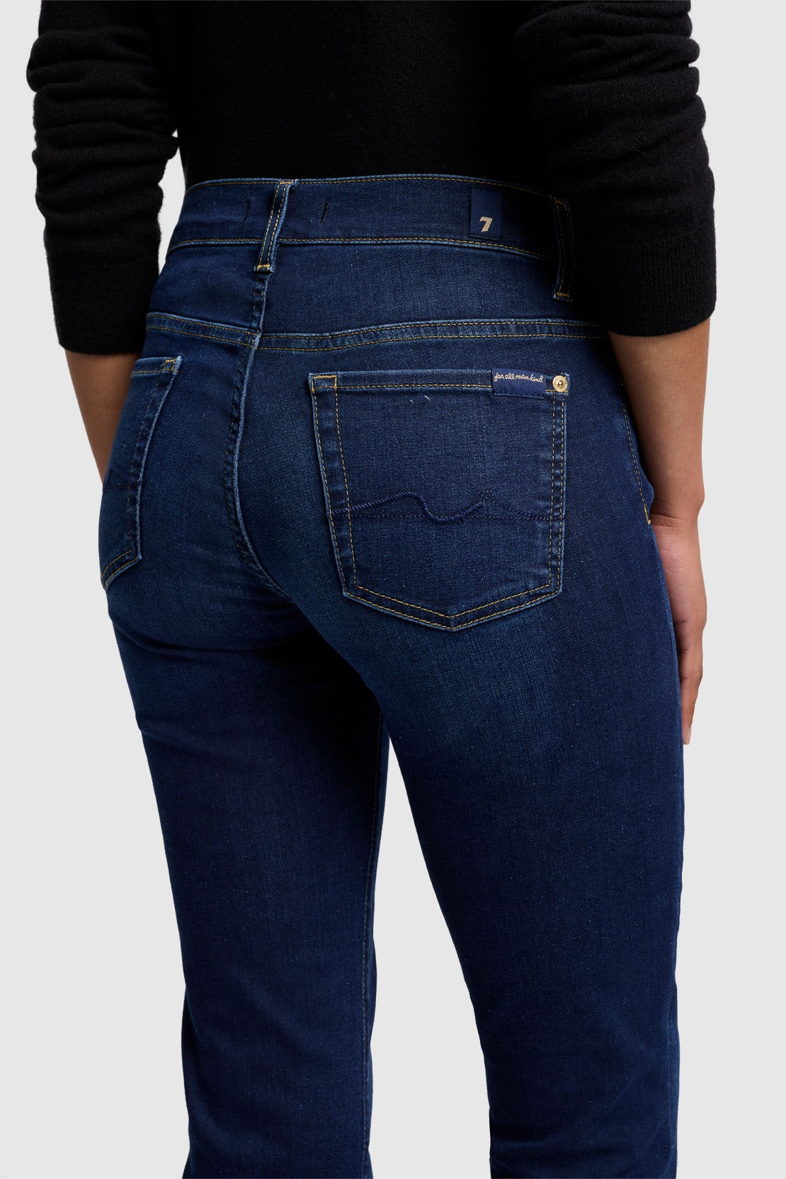 ROXANNE ANKLE Mid Waist Slim dark blue jeans -  7 FOR ALL MANKIND