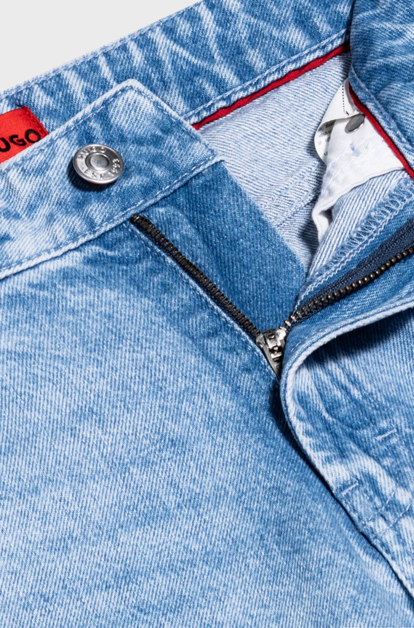 STRAIGHT-FIT JEANS IN BRIGHT-BLUE RIGID DENIM - HUGO