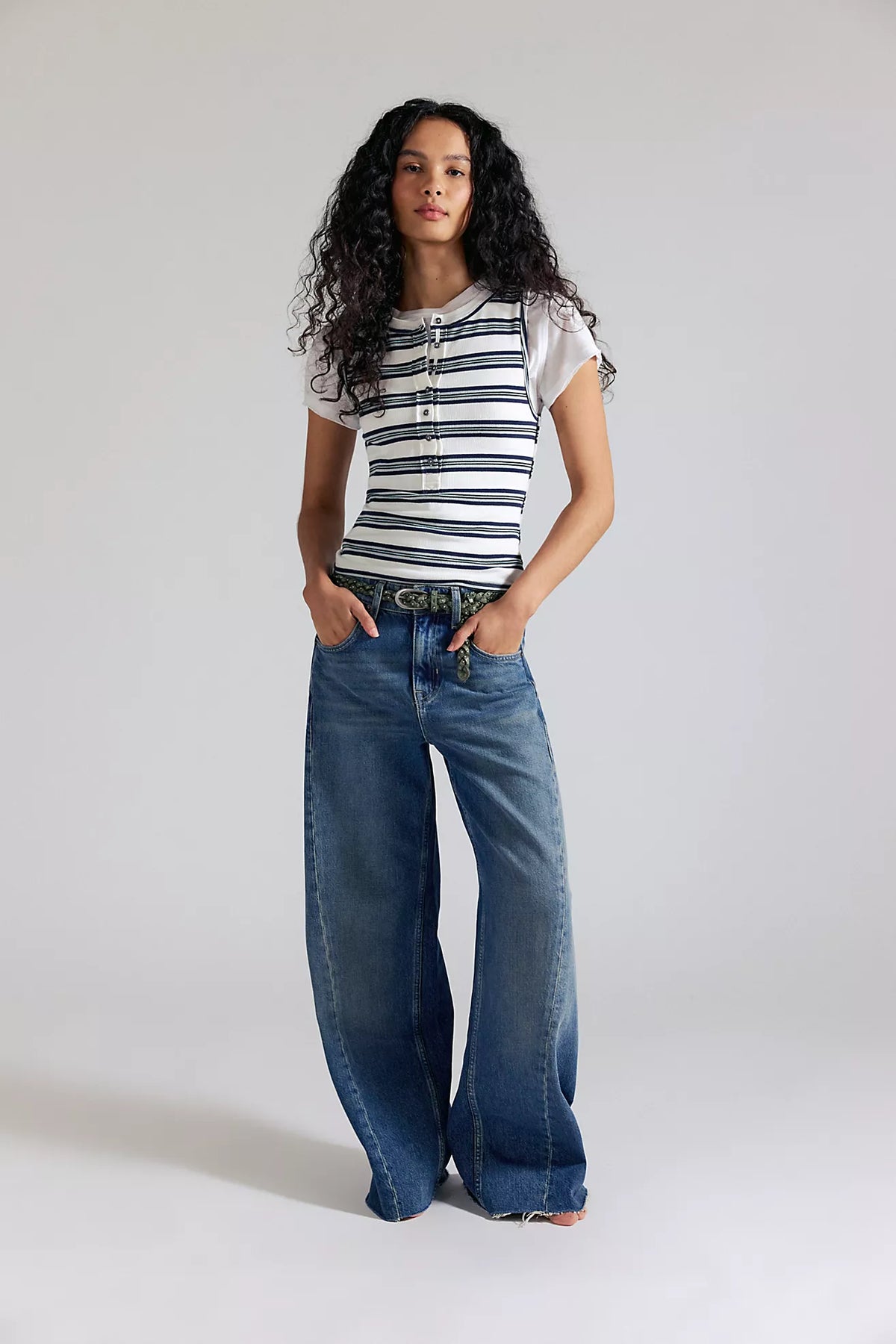 Free People - Alter Ego Wide-Leg Twisted Jeans-We The Free