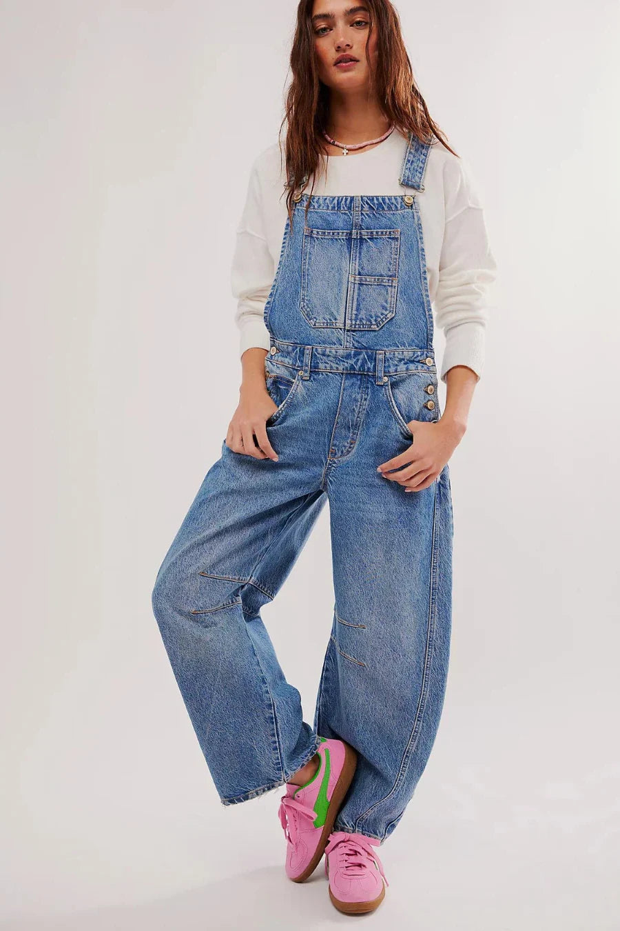 Free People - We The Free Good Luck Barrel Overalls