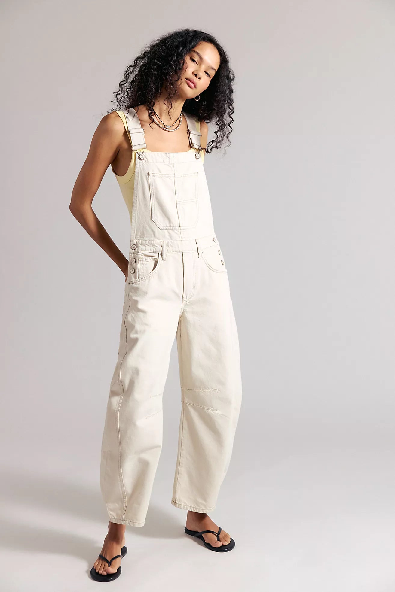 Free People - We The Free Good Luck Barrel Overalls