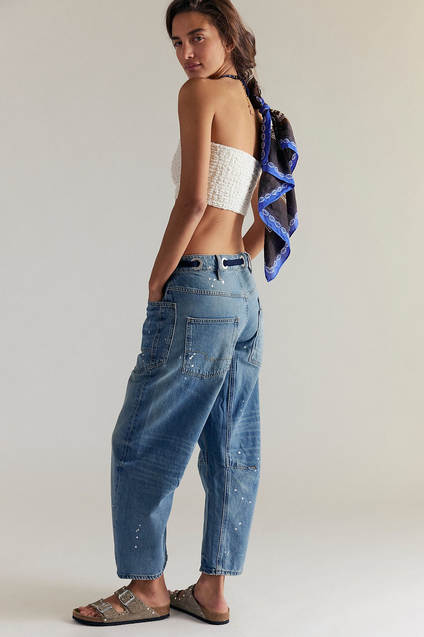 Moxie Pull-On Barrel Jeans- Night Hawk- We The Free