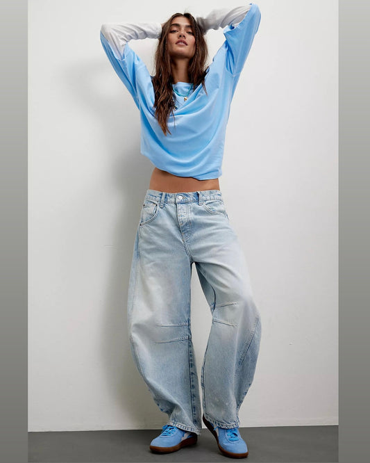 Free People - We The Free Good Luck Mid-Rise Barrel Jeans