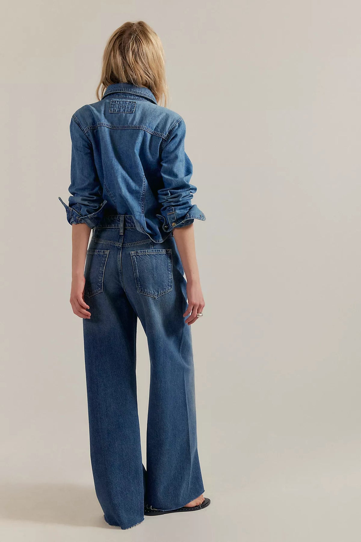Free People - Alter Ego Wide-Leg Twisted Jeans-We The Free