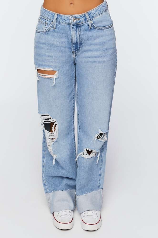 Mid Rise Straight Jeans - Forever21