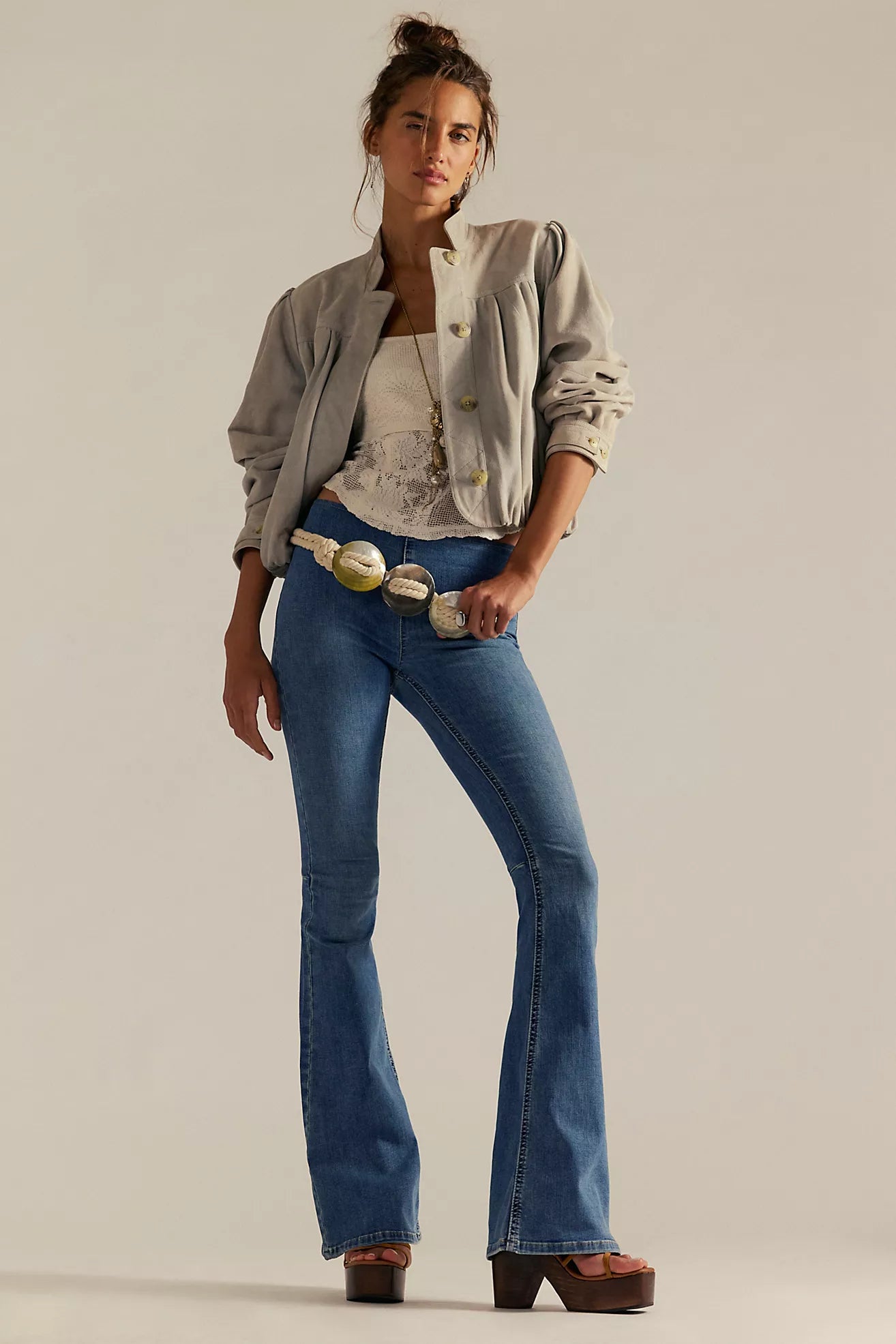 Free people - We The Free Penny Pull-On Flare Jeans