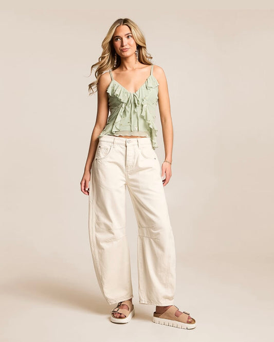 Free People - We The Free Good Luck Mid-Rise Barrel Jeans