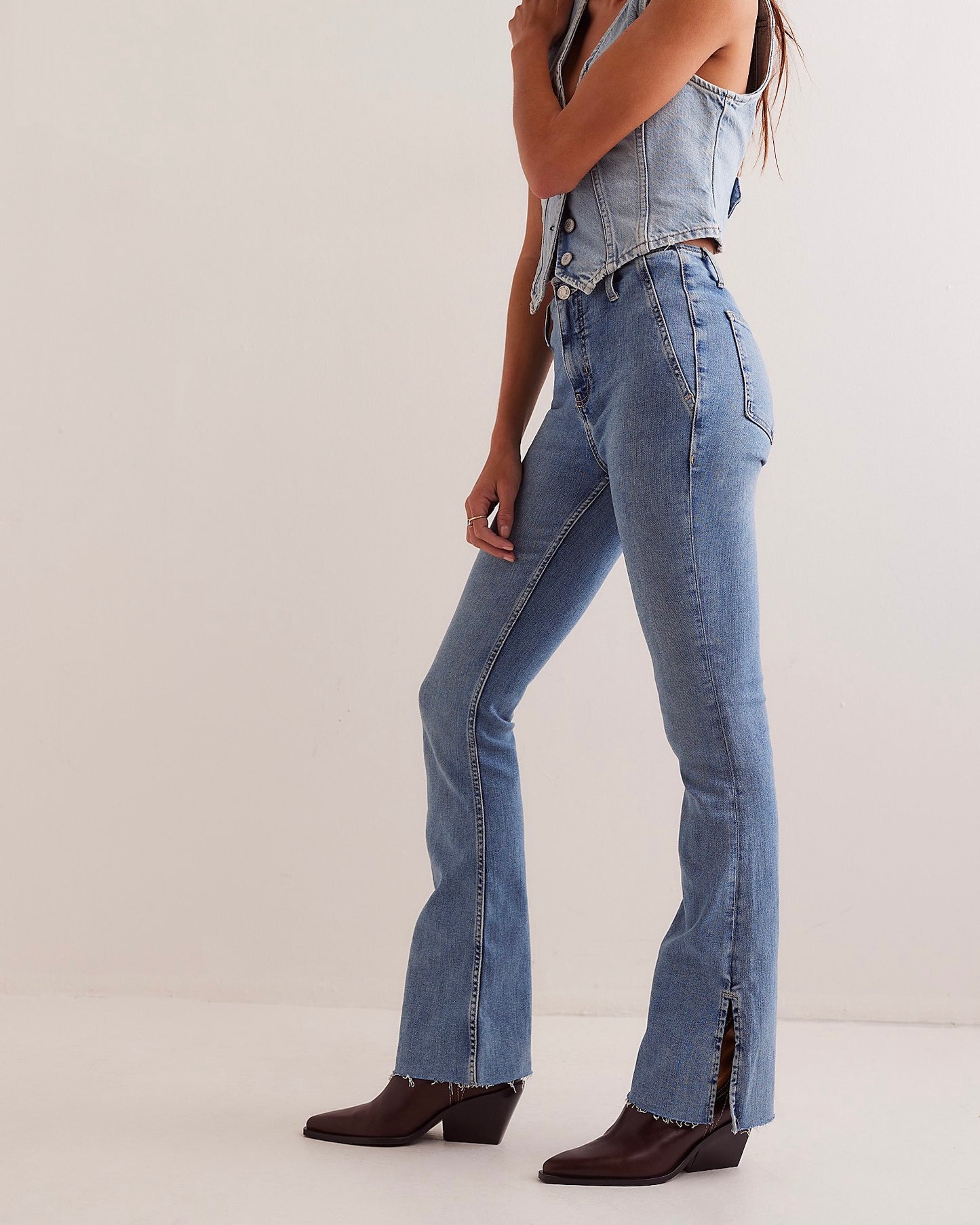 Level Up Slit Flare Jean - we the free