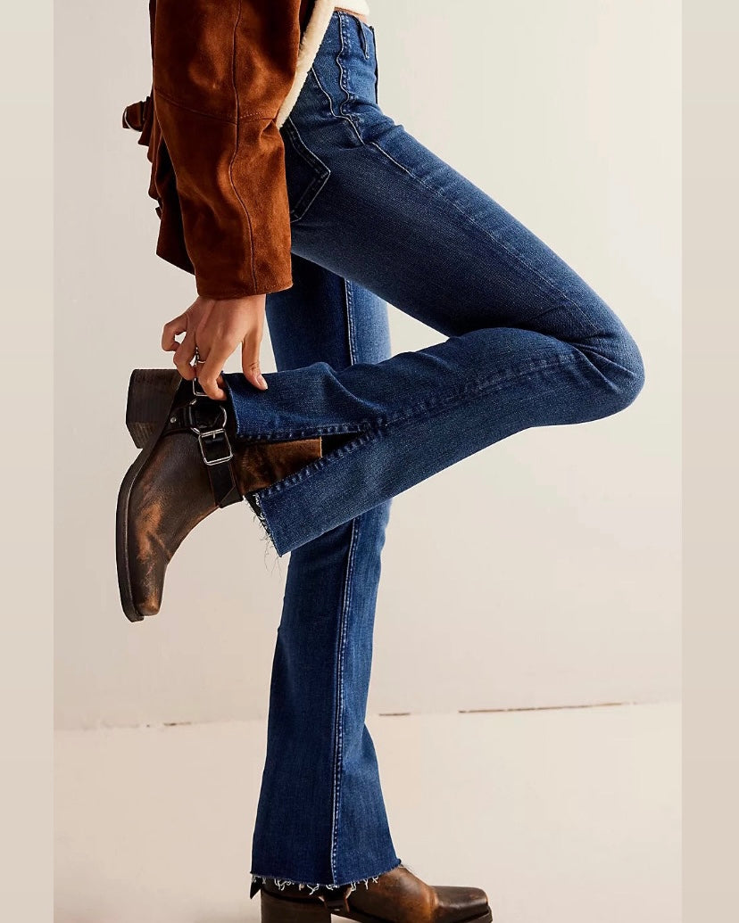 Level Up Slit Flare Jean - we the free