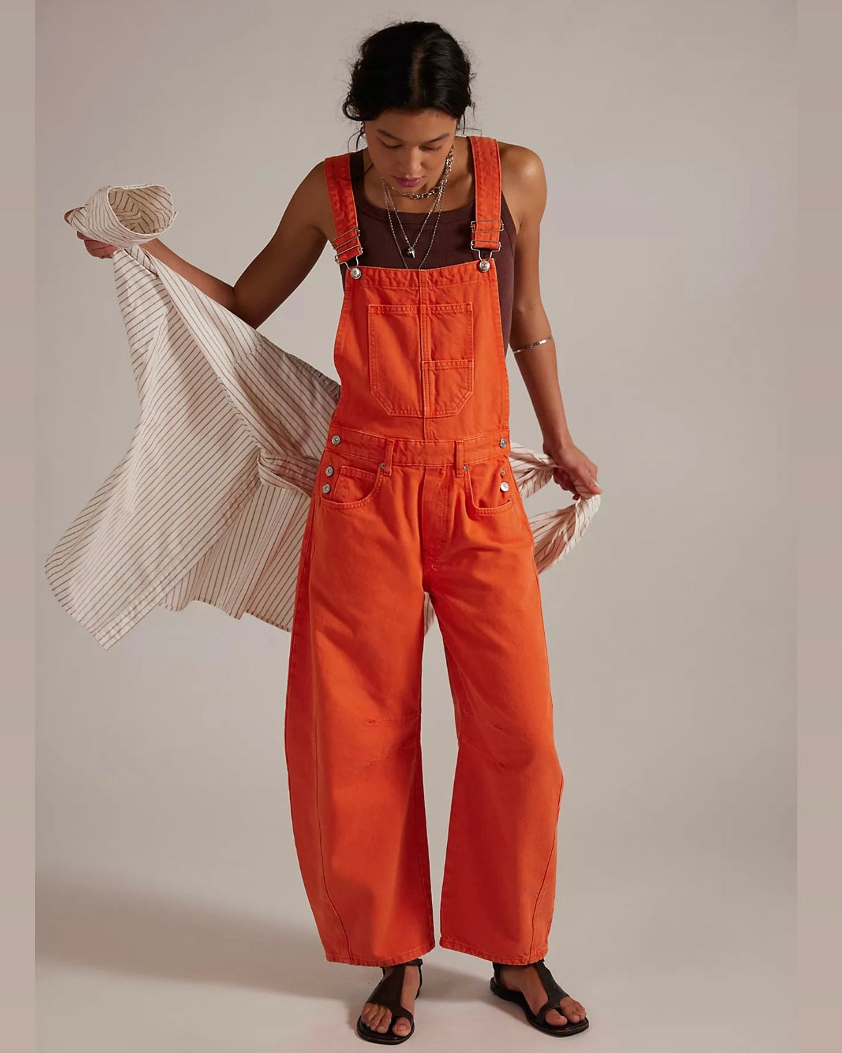 Free People - We The Free Good Luck Barrel Overalls
