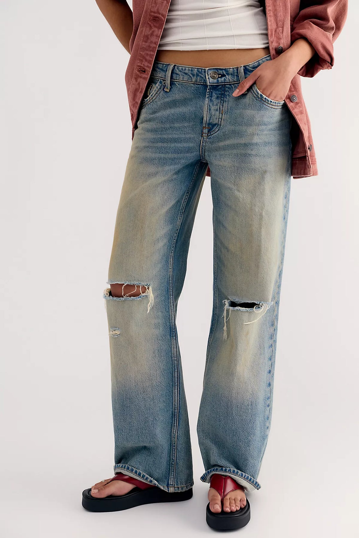 Free People - Tennessee Low-Rise Boyfriend Jeans - We The Free