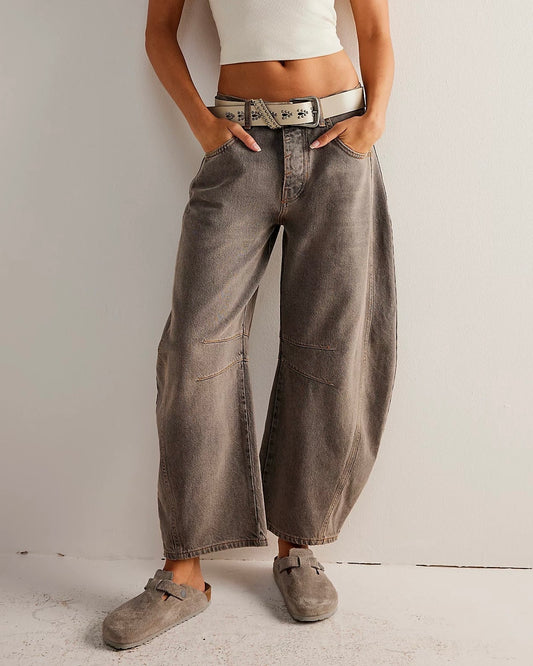 Free People - We The Free Good Luck Mid-Rise Barrel Jeans